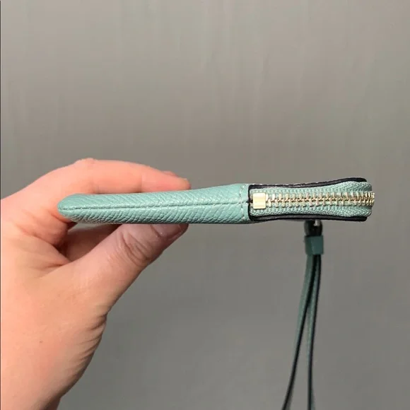 BUNDLE - EUC - Coach Corner Zip Wristlet in Light Blue/Green - Picture 8 of 14